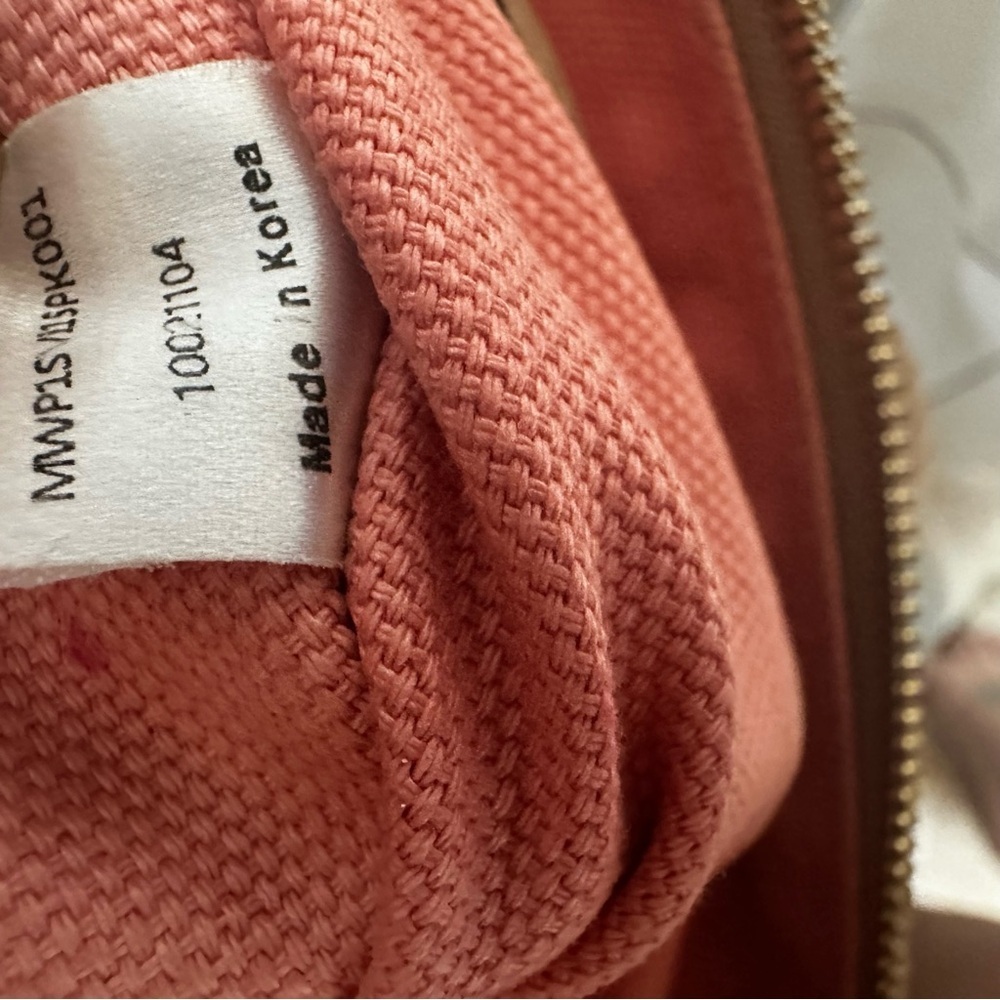 MCM Visetos Authentic Striped Tote Shoulder Bag | Beige Tan Pink| MED LG /DAMAGE - Picture 15 of 17